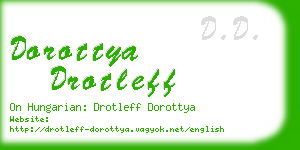 dorottya drotleff business card